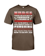 Nurse Black Belt In Sarcasm Classic T-Shirt tile