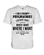 I Am A Grumpy Psychiatrist V-Neck T-Shirt thumbnail
