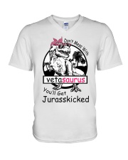 Dont Mess With Vetasaurus V-Neck T-Shirt tile