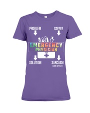 Problem Coffee Sarcasm Emergency Physician Premium Fit Ladies Tee tile