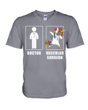 Vascular Surgeon Men Unicorn Cooler Than Doctor V-Neck T-Shirt tile