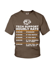 Tech Support Hourly Rate IT Help Desk Gift Youth T-Shirt tile