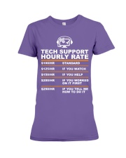 Tech Support Hourly Rate IT Help Desk Gift Premium Fit Ladies Tee tile
