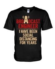 Broadcast Engineer Social Distancing V-Neck T-Shirt thumbnail