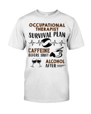 Occupational Therapist Survival Plan Caffeine Classic T-Shirt thumbnail