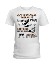 Occupational Therapist Survival Plan Caffeine Ladies T-Shirt thumbnail
