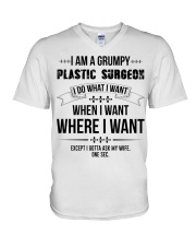 I Am A Grumpy Plastic Surgeon V-Neck T-Shirt thumbnail