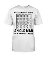 Never Underestimate An Old Man Mixing Console Premium Fit Mens Tee thumbnail