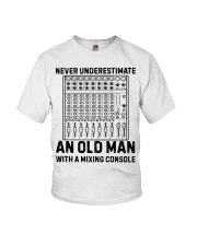 Never Underestimate An Old Man Mixing Console Youth T-Shirt thumbnail