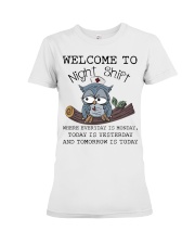 Welcome To Night Shift Nurse Premium Fit Ladies Tee tile