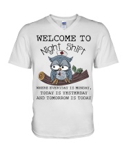 Welcome To Night Shift Nurse V-Neck T-Shirt tile