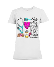 Doctor She Works Willingly With Her Hands Premium Fit Ladies Tee thumbnail