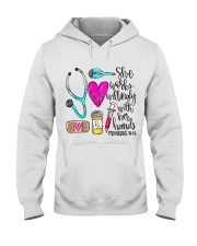 Doctor She Works Willingly With Her Hands Hooded Sweatshirt front