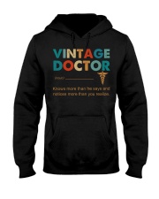 Vintage Doctor Knows More Than He Says Hooded Sweatshirt front