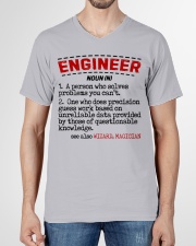 Engineer Definition Gift For Engineering V-Neck T-Shirt garment-vneck-tshirt-front-01