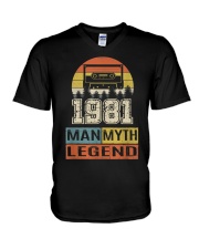 Vintage Man Myth Legend 1981 V-Neck T-Shirt thumbnail