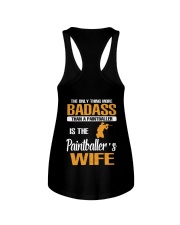 BADASS THAN A PAINTBALLER IS THE PAINTBALER'S WIFE Ladies Flowy Tank thumbnail