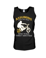 BMX BIKE OLD MEN Unisex Tank thumbnail