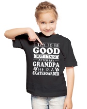 I TAKE AFTER MY GRANDPA HE IS A SKATEBOARDER Youth T-Shirt lifestyle-youth-tshirt-front-2