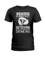 Skydiving - Weekend Forecast Ladies T-Shirt thumbnail