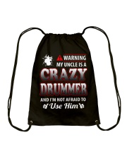MY UNCLE IS A CRAZY DRUMMER Drawstring Bag thumbnail