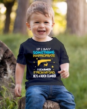 I LEARNED IT FROM MY DAD - HE IS A ROCK CLIMBER Youth T-Shirt lifestyle-youth-tshirt-front-4