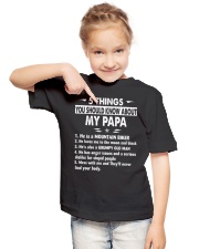 5 THINGS YOU SHOULD KNOW ABOUT MY PAPA - MTBIKER Youth T-Shirt lifestyle-youth-tshirt-front-2