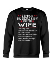 Wife 5 Things - Has Tattoos - Loves Cats Crewneck Sweatshirt thumbnail