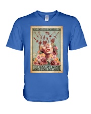 Gardening And into the garden I go V-Neck T-Shirt tile
