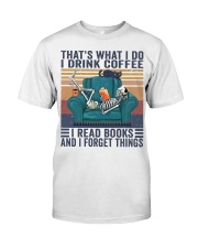 Book That's what I do I drink coffee I read books Premium Fit Mens Tee tile