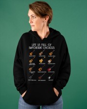Guitar Life is full of important choices Hooded Sweatshirt apparel-hooded-sweatshirt-lifestyle-front-72
