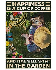 Gardening Happiness is a cup of coffee 24x36 Poster front