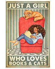 Book Just a girl who loves books and cats 24x36 Poster front