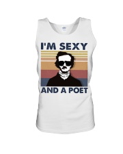 Book I'm sexy and a poet Unisex Tank tile