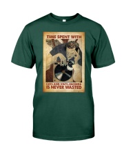 Vinyl Time spent with cats and vinyl records Premium Fit Mens Tee tile