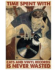 Vinyl Time spent with cats and vinyl records Vertical Poster tile