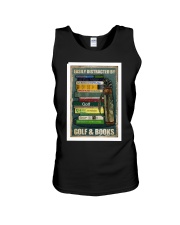 Books and Golf Unisex Tank tile