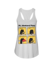 Vinyl Record Cat Weekend plans Ladies Flowy Tank tile