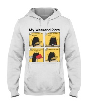 Vinyl Record Cat Weekend plans Hooded Sweatshirt front
