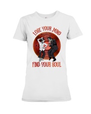 Vinyl Records Lose your mind Find your soul Premium Fit Ladies Tee tile