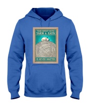 Knitting Time spent with yarn and cats Hooded Sweatshirt tile