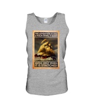 The adventure is like a violin string Unisex Tank tile