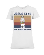 Gardening Jesus take the wheelbarrow Premium Fit Ladies Tee tile
