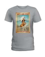 Makeup Just a girl who loves makeup Ladies T-Shirt tile