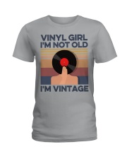 Vinyl Girl I'm not old I'm vintage Ladies T-Shirt tile