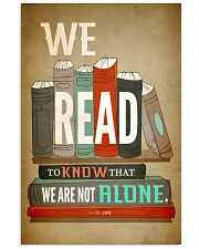 Book We read to know that we are not alone Vertical Poster tile