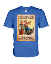 A boy who really loved trumpet V-Neck T-Shirt tile