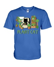 Gardening Plant Cat V-Neck T-Shirt tile