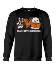 Book Peace Love Boooooks Crewneck Sweatshirt tile