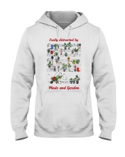 Gardening Easily distracted by garden and music Hooded Sweatshirt front